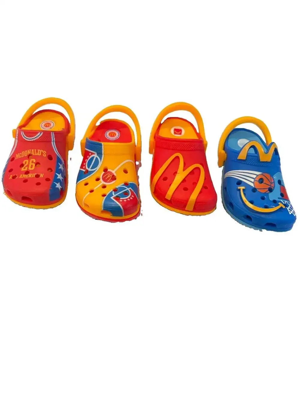 McDonald’s Crocs Shoe Toys Set Of 4 Ages 3 To 7 (3.5”x1.5”x1”)